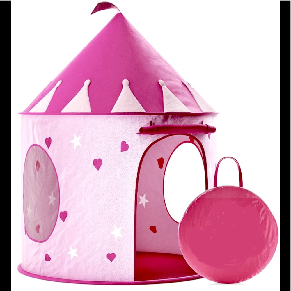 New Princess play pop up castle in a bag pink